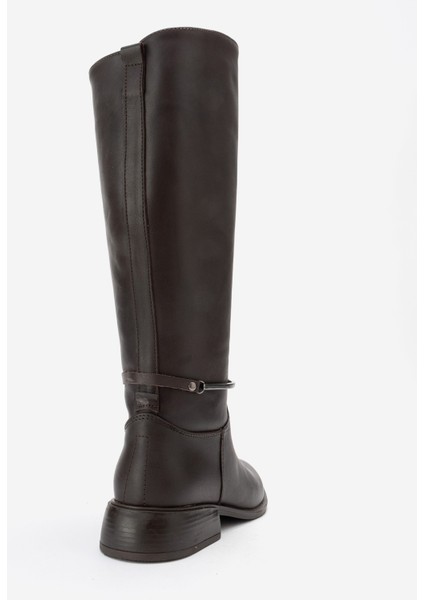 Ansel Kahverengi Cilt Hakiki Deri Bilek Kayışlı Kadın Binici Çizme indirimleri