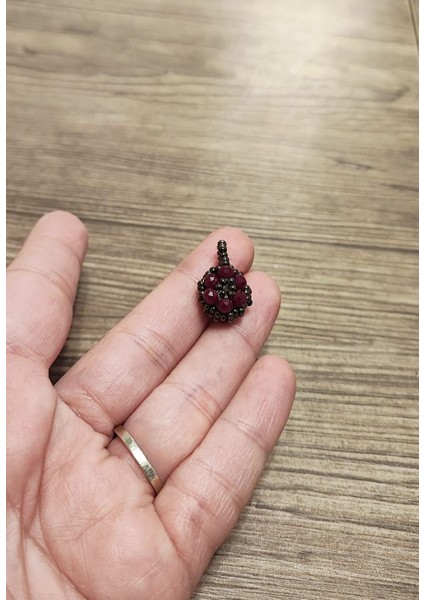 El Yapımı Cevşen Kolye Ucu / Nazarlık / Bordo modelleri