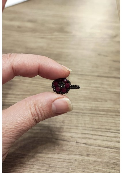 El Yapımı Cevşen Kolye Ucu / Nazarlık / Bordo indirimleri