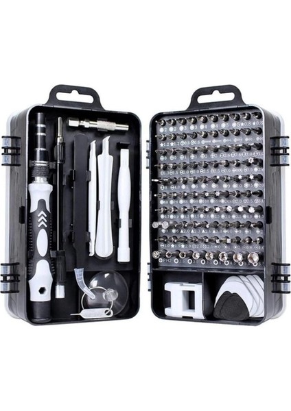 115 In 1 Hassas Tornavida Seti Çok Fonksiyonlu Manyetik Telefon Bilgisayar Onarım Tamir Seti modelleri