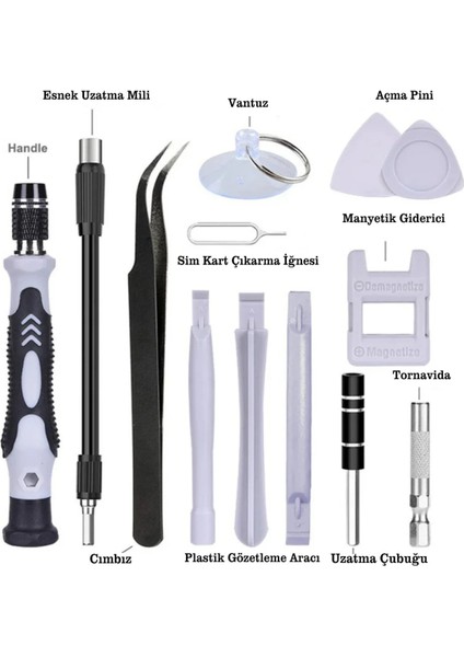 115 In 1 Hassas Tornavida Seti Çok Fonksiyonlu Manyetik Telefon Bilgisayar Onarım Tamir Seti fırsatları