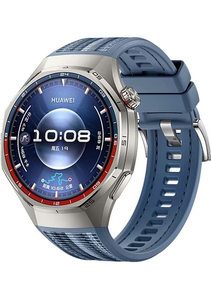 Huawei Gt6 Pro Uyumlu Kumaşlı Dikiş Detaylı Silikon Spor Kordon – Nefes Alabilir Esnek Premium Band