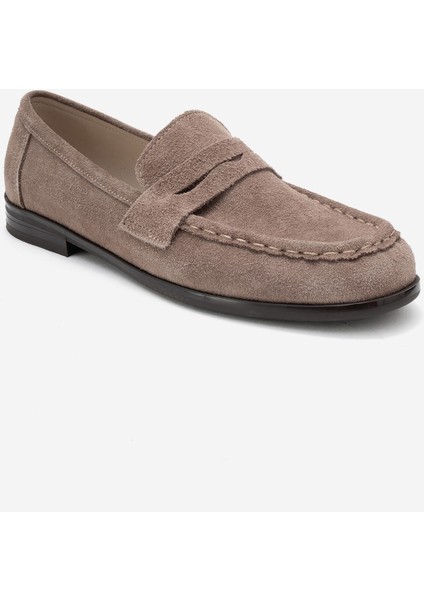 Valıa Vizon Süet Hakiki Deri Kadın Loafer Ayakkabı modelleri