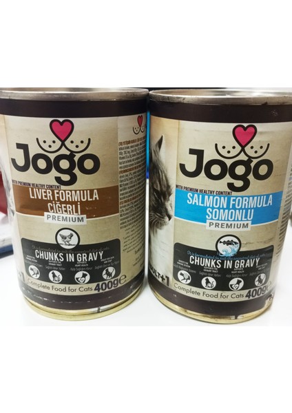 Kedi Konserve Maması (Ciğerli ve Somonlu) 400GR - 12 Adet