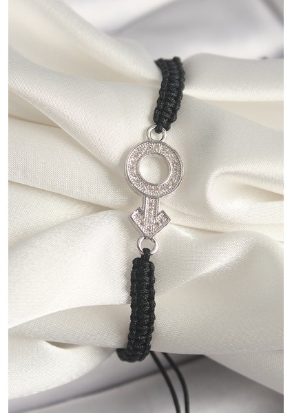 Pirinç Gümüş Renk Zirkon Taşlı Mars Figür Asansörlü Makrome Model Kadın Bileklik - TJ-BB6795 fiyatları