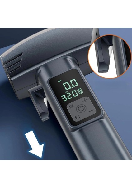 4000 Mah Taşınabilir Dijital Hava Kompresörü – LED Işıklı Şarjlı Lastik & Top Şişirme Pompası – Gizli Emniyet Kemeri Kesici ve Araç Camı Kırma Aparatlı fiyatları