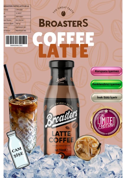 Broasters Soğuk Kahve Tanışma Seti (6 Adet) 250 ml Cam Şişe fiyatları