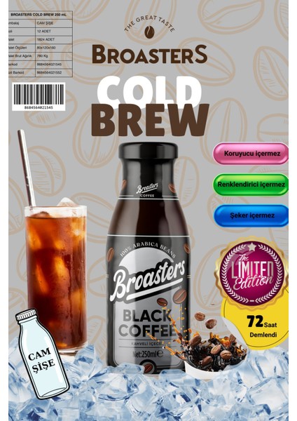 Broasters Soğuk Kahve Tanışma Seti (6 Adet) 250 ml Cam Şişe modelleri