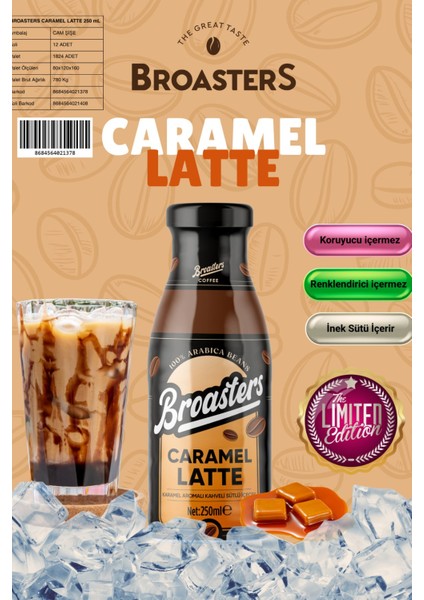 Broasters Soğuk Kahve Tanışma Seti (6 Adet) 250 ml Cam Şişe fırsatları