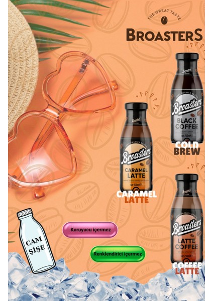 Broasters Soğuk Kahve Tanışma Seti (6 Adet) 250 ml Cam Şişe indirimleri