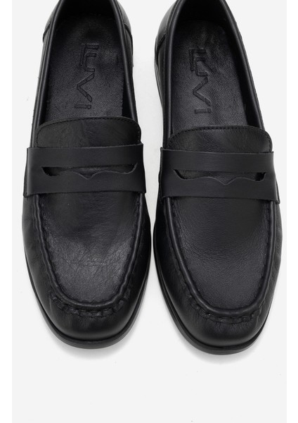 Valıa Siyah Cilt Hakiki Deri Kadın Loafer Ayakkabı fiyatları