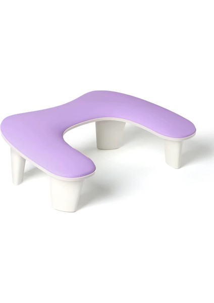 Oval U Tipi Ergonomik Manikür Sehpası Lila Manikür Kol Desteği U1L modelleri