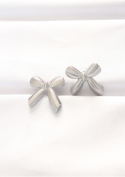 Pirinç Gümüş Renk Fiyonk Küpe - TJ-BKP8882 fiyatları