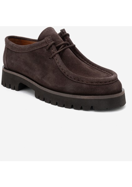 Talıa Kahverengi Süet Hakiki Deri Bağcıklı Kadın Loafer Ayakkabı modelleri