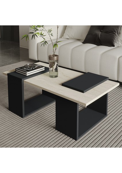 Matris Modern Orta Sehpa – Geometrik Tasarım ve Şık Detaylar