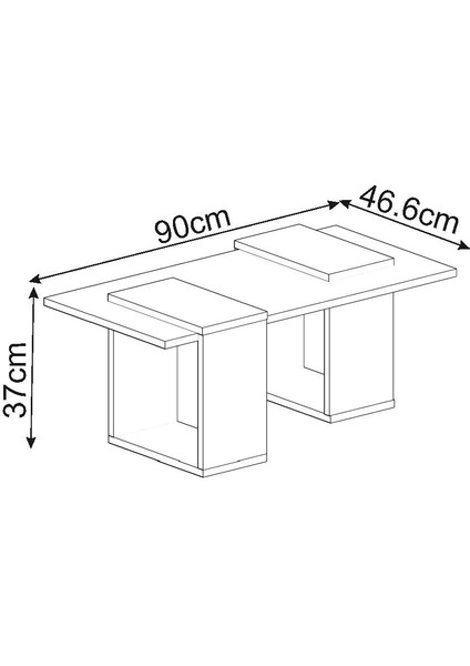 Matris Modern Orta Sehpa – Geometrik Tasarım ve Şık Detaylar indirimleri