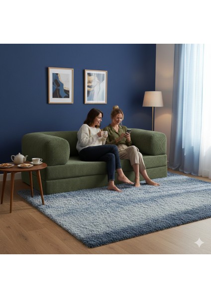 Mininest 160×80 Modüler 2 Kişilik Koltuk | Yatak Olabilen Tasarım | Çıkarılabilir ve Yıkanabilir Kılıf | Küçük Alanlar Için fırsatları