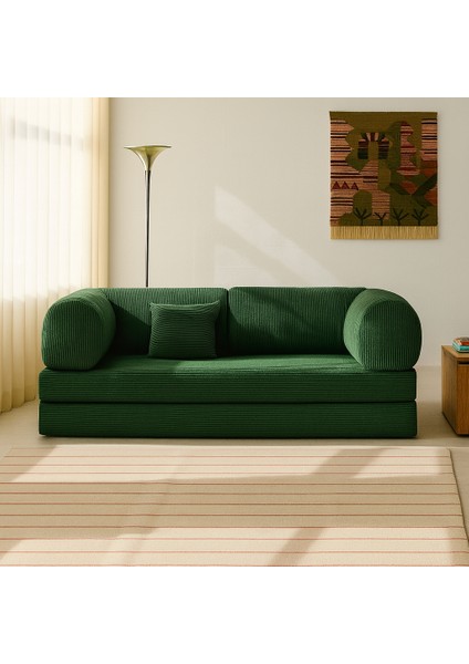 Mininest 160×80 Modüler 2 Kişilik Koltuk | Yatak Olabilen Tasarım | Çıkarılabilir ve Yıkanabilir Kılıf | Küçük Alanlar Için