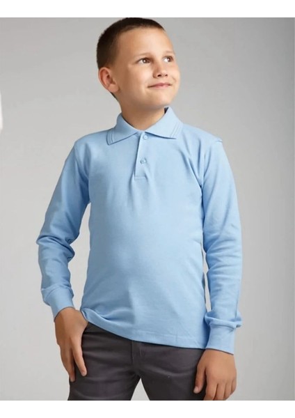 Ümiteks World Of Clothes Penye Polo Yaka Uzun Kollu Okul Tişört %100 Pamuk Penye Uzun Kol Okul Tişörtü fiyatları