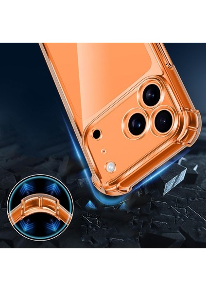 Caseworld Apple iPhone 17 Kapak Kamera Korumalı Airbag Antishock Köşe Korumalı Şeffaf Silikon Kılıf