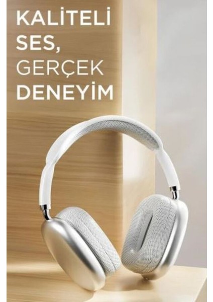 Pro Max Beyaz Kablosuz 5.0 Mikrofonlu Sd Kart Girişli Aux Kablolu Bluetooth Kulaklık fiyatları