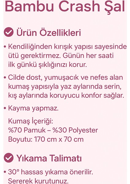 Bambu Crash Şal modelleri