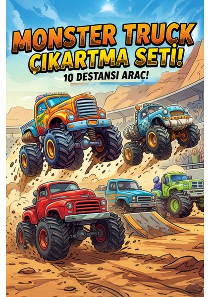 Monster Truck - Destansı Kamyonlar Sticker / Etiket (Ajanda, Scrapbook, Bullet Journal)