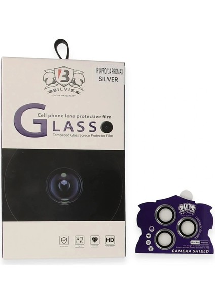 iPhone 14 Pro Max Bilvis Titan Kamera Lens - Gümüş