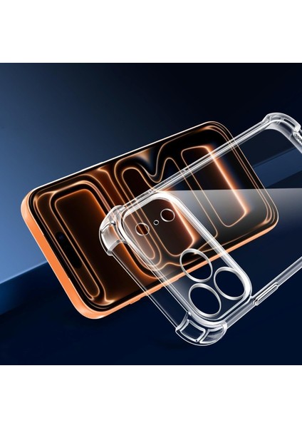 Caseworld Apple iPhone 17 Promax Kapak Kamera Korumalı Airbag Antishock Köşe Korumalı Şeffaf Silikon Kılıf indirimleri