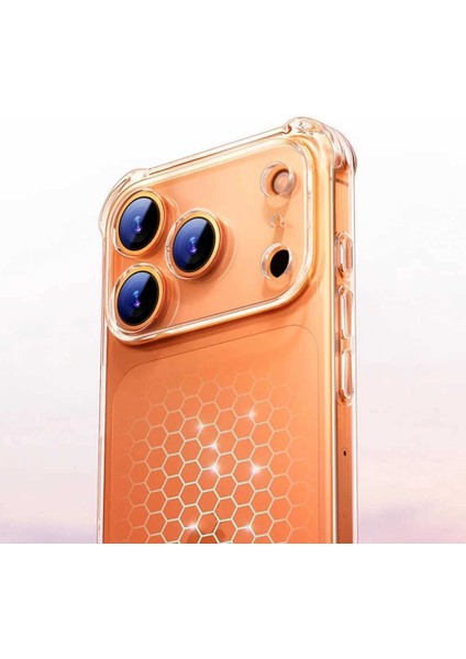 Caseworld Apple iPhone 17 Promax Kapak Kamera Korumalı Airbag Antishock Köşe Korumalı Şeffaf Silikon Kılıf