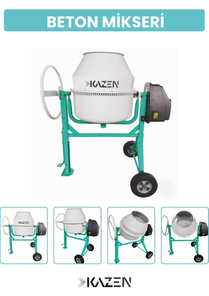 120 Litre - Xs Betoniyer Beton Mikser Beton Harç Yem Tohum Karma Makinesi