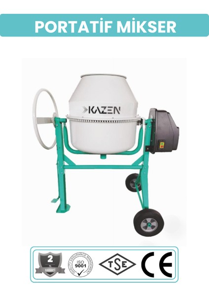 120 Litre - Xs Betoniyer Beton Mikser Beton Harç Yem Tohum Karma Makinesi