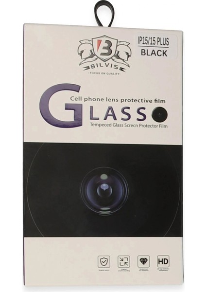iPhone 15 Bilvis Titan Kamera Lens - Siyah modelleri