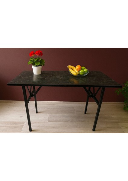 Bahçe Balkon Çayseti Masası, Orta Sehpa, Yemek Masası, Mutfak Masası, Sehpa, Masa Ceviz - 90 x 60 cm