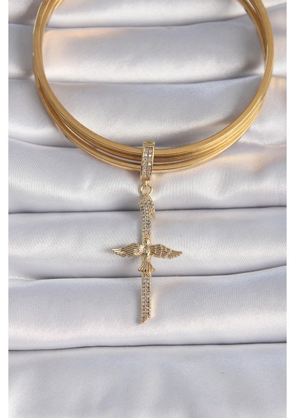 Pirinç Gold Renk Zirkon Taş Detaylı Elif Model Anka Kuşu Figür Ajda Charm - TJ-BC1013 modelleri