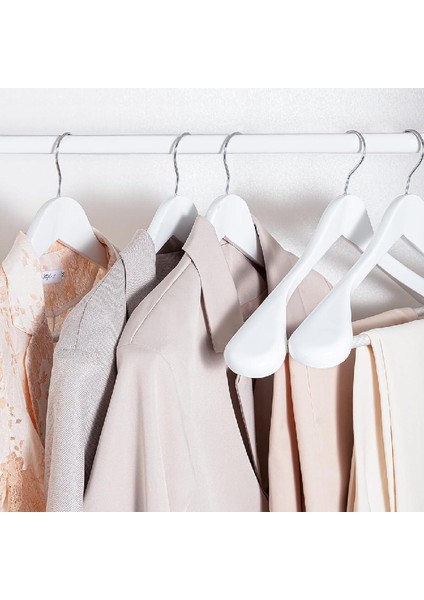 Ahşap Askı Kalın Omuzlu Takım Elbise Ceket Askısı 5 Adet Kaymaz Pantolon Çubuğu indirimleri