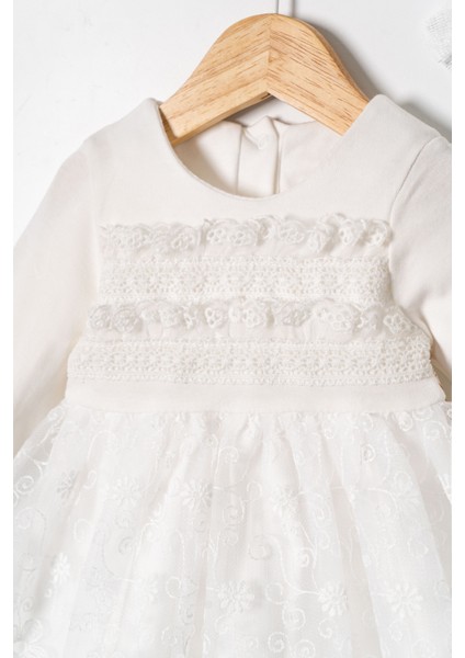 Kız Bebek Mevlütlük Elbise Bandanalı Dantelli ELB1067 fiyatları