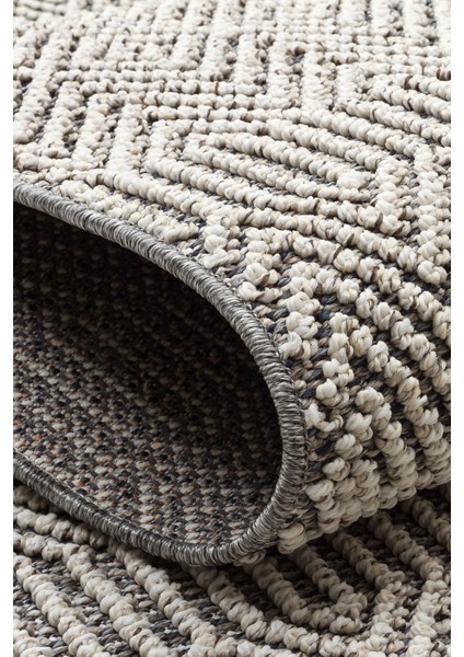 Lion 01 Grey Hasır Dokulu Bukle Dokumasıyla Hav Toz Vermez Modern Makine Halısı