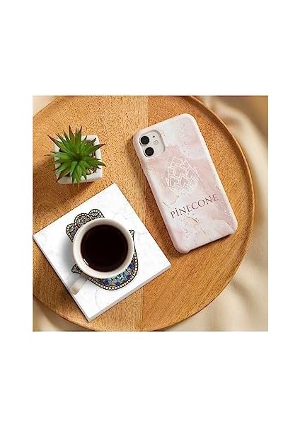 Nazar, Şahmeran, Nar, Fatma Ana Eli Taş Bardak Altlığı Seti - 4 Parça - Dekoratif, Rustik Mutfak Aksesuarı, 10X10 Cm, Kaydırmaz Tabanlı, Şık ve Dayanıklı SC507