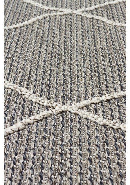 Lion 02 Grey Hasır Dokulu Bukle Dokumasıyla Hav Toz Vermez Modern Makine Halısı