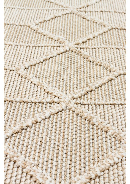 Lion 03 Beıge Hasır Dokulu Bukle Dokumasıyla Hav Toz Vermez Modern Makine Halısı indirimleri