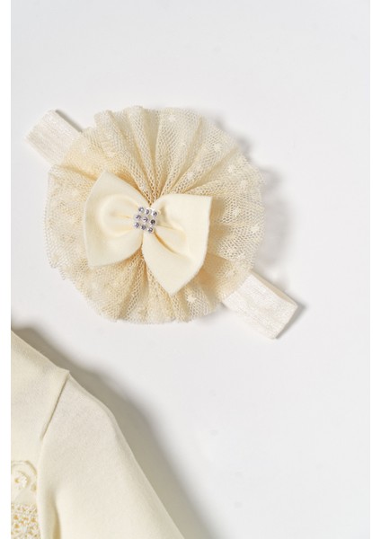 Kız Bebek Mevlütlük Elbise Bandanalı Dantelli ELB1067 fırsatları