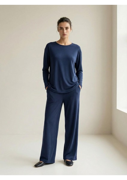 Kadın Modal Kumaş Takım Lacivert