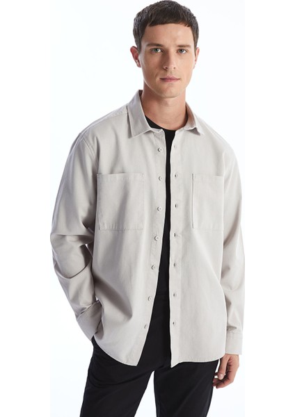 Yeni Sezon Regular Fit Uzun Kollu Gabardin Erkek Gömlek