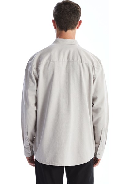 Yeni Sezon Regular Fit Uzun Kollu Gabardin Erkek Gömlek fırsatları