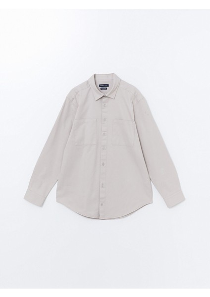 Yeni Sezon Regular Fit Uzun Kollu Gabardin Erkek Gömlek indirimleri