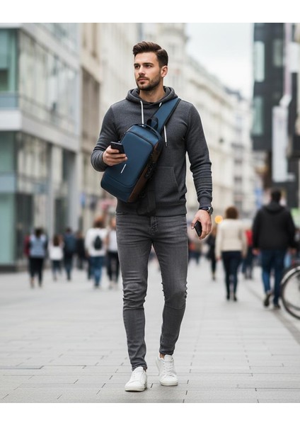 Powerbank Destekli Erkek Ön Göğüs Çantası fiyatları