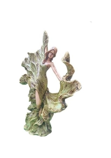 Dans Eden Kadın Biblo Figürü - El Işçiliği Resin Heykelcik - Ev ve Ofis Dekorasyon Aksesuarı - Hediyelik Sanatsal Süs Eşyası | Dekormıx