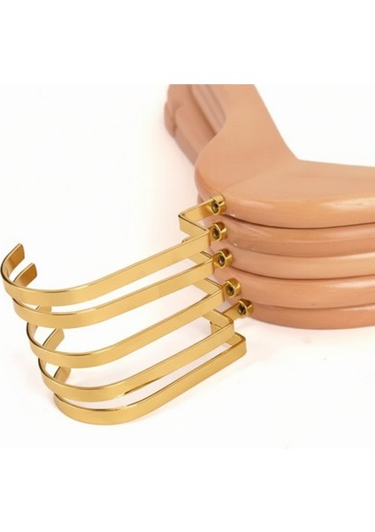 Ahşap Askı Kıyafet Elbise ve Gömlek Askısı 24 Adet Premium (Özel Amerikan Kancalı) - Gold fiyatları