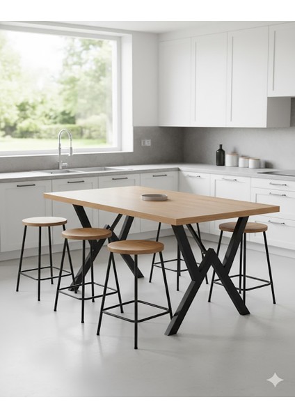 Bahçe, Yemek Masası, Balkon Masası, Çalışma Masası, Cafe Masası, Orta Sehpa, Sabit Masa–70 x 110 cm